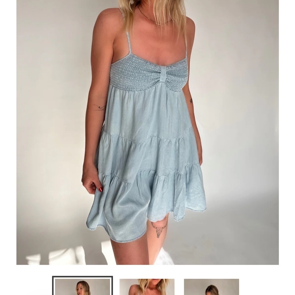 Promesa Blue Ruched Romper